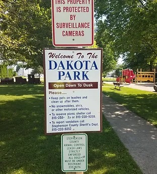 Dakota Park Welcome Sign