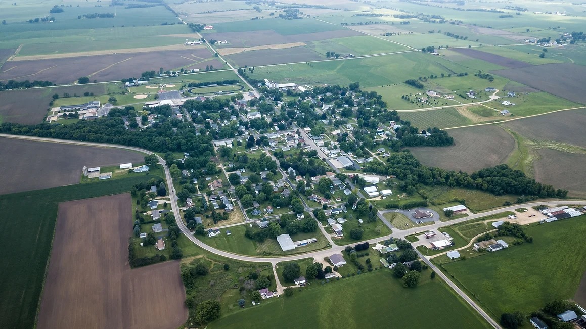 Aerial View of Village of Dakota